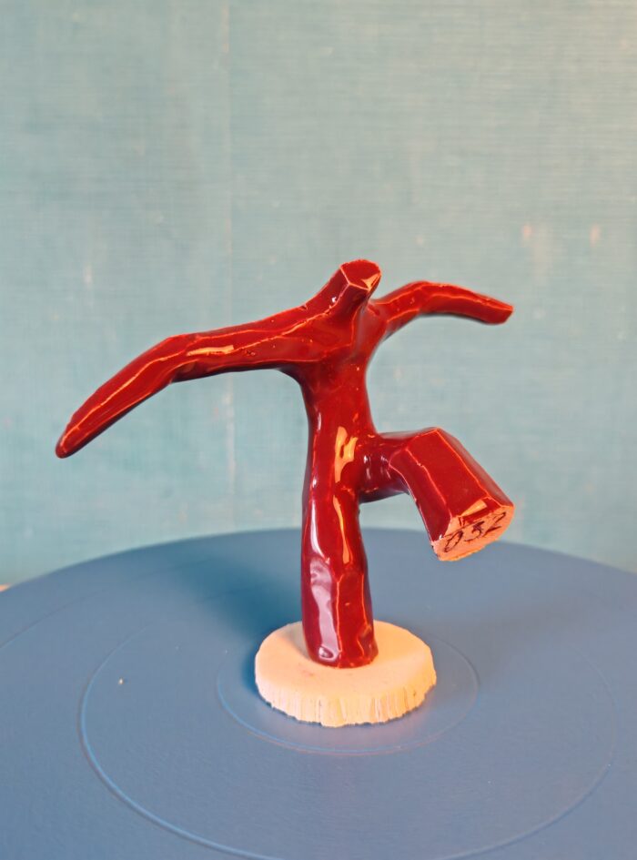 handmade red ceramic dancer (1)