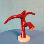 handmade red ceramic dancer (1)