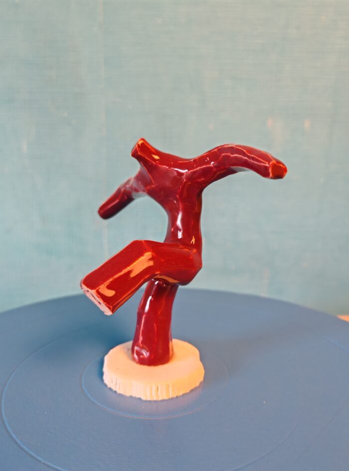 handmade red ceramic dancer (2)