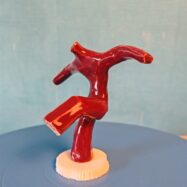 handmade red ceramic dancer (2)