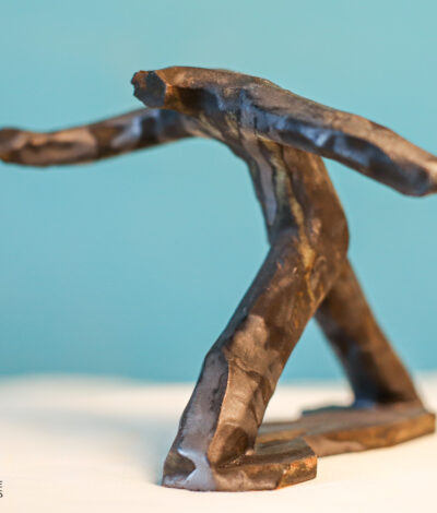Black Ceramic Dancer Figurine – Handmade Sculpture Gift for Dancers