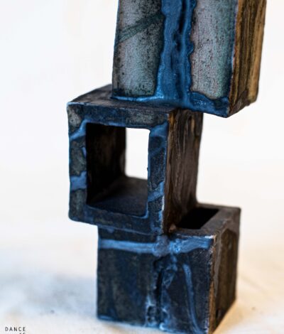 Architectural Sculptural Ceramic Vase – Unique Interior Object