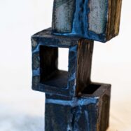 sculptural design black vase
