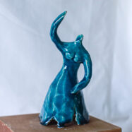 ceramic dancer blue cracle glaze (2 of 9)