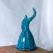 ceramic dancer blue cracle glaze (4 of 9)