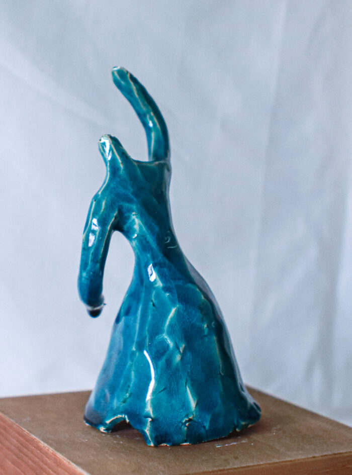 ceramic dancer blue cracle glaze (5 of 9)