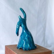 ceramic dancer blue cracle glaze (5 of 9)