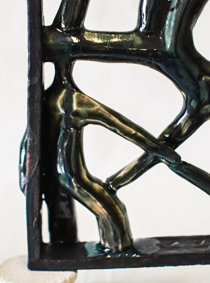 ceramic dancers wall art glazed (2 of 3)